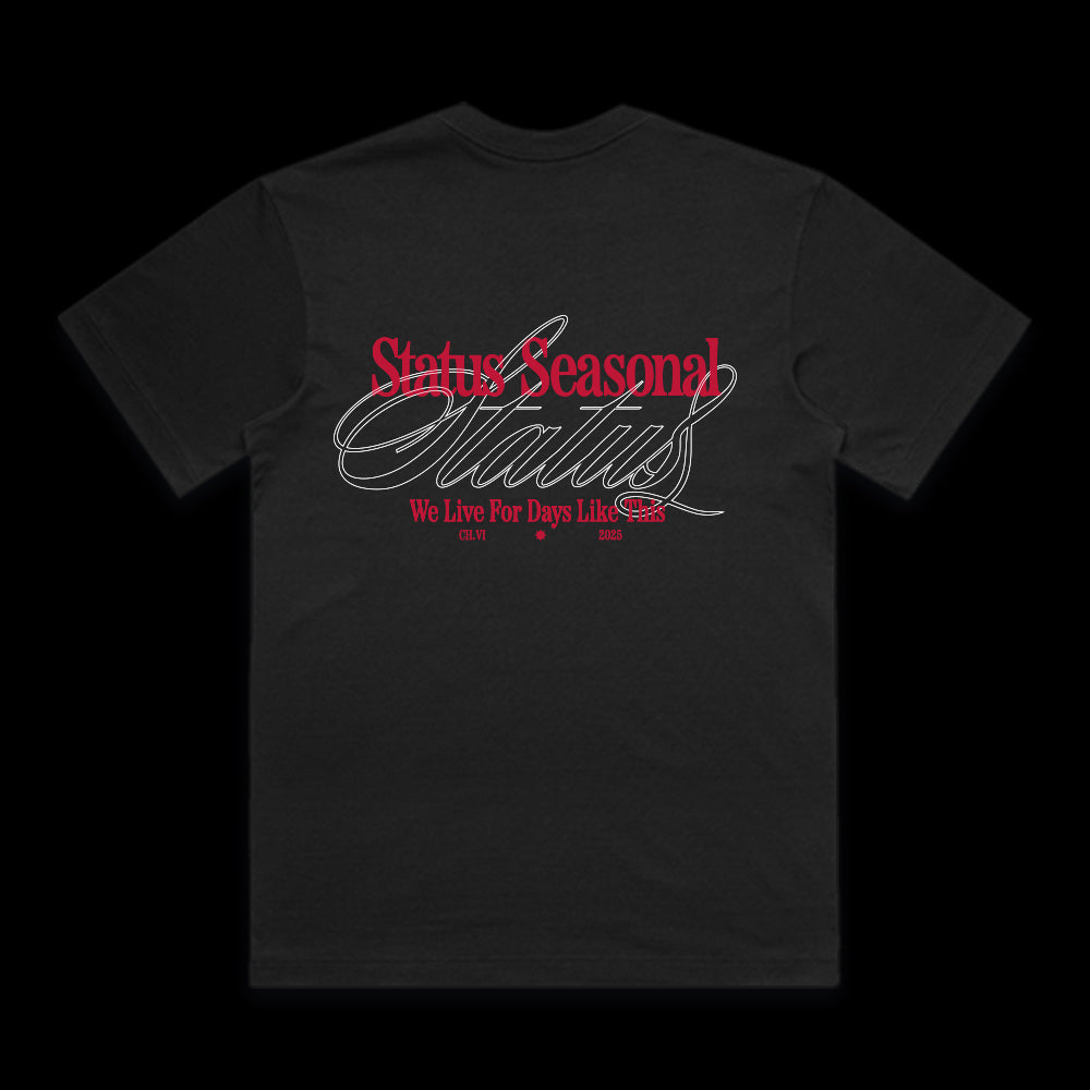 Black "Ch. VI" Graphic Tee